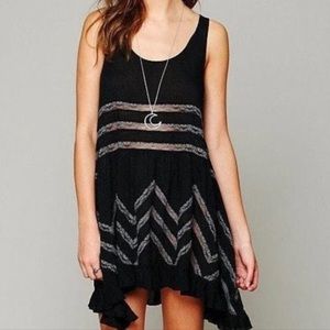 FREE PEOPLE Voile & Lace Trapeze Slip Dress